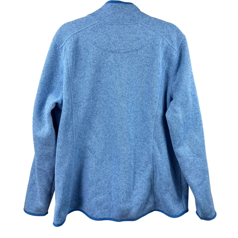 L.L. Bean Sweater Fleece Jacket Womens 2X Plus Blue Full Zip Gorpcore Hiking